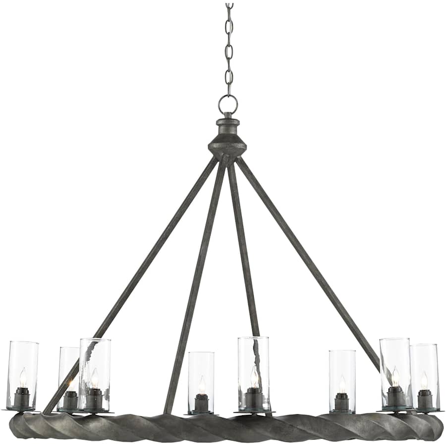 Orson 8 Light 45" Wide Wrought Iron Chandelier