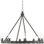 Orson 8 Light 45" Wide Wrought Iron Chandelier
