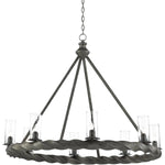Orson 8 Light 45" Wide Wrought Iron Chandelier