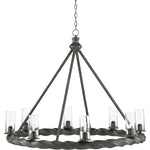 Orson 8 Light 45" Wide Wrought Iron Chandelier