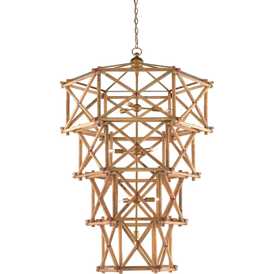 Kingali 10 Light 34" Wide Wrought Iron Chandelier