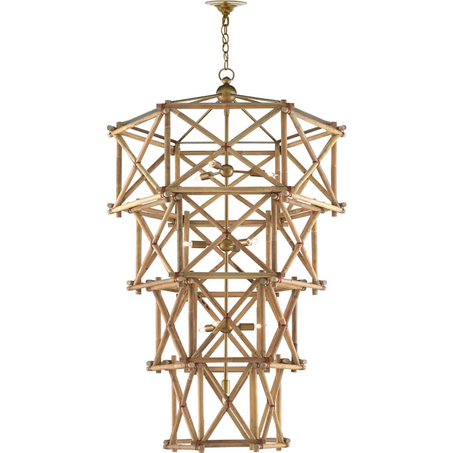 Kingali 10 Light 34" Wide Wrought Iron Chandelier