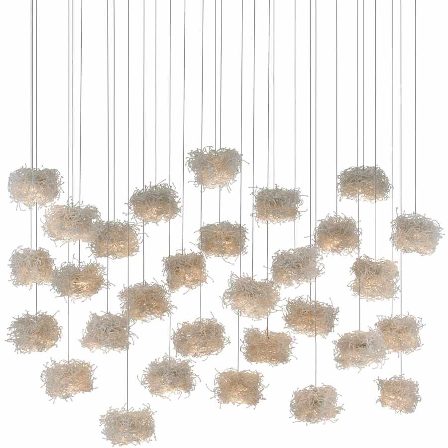 Birds Nest 30 Light 54" Wide Abstract Linear Pendant