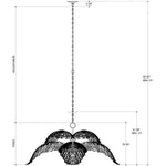 Taormina 8 Light 50" Wide Abstract Chandelier