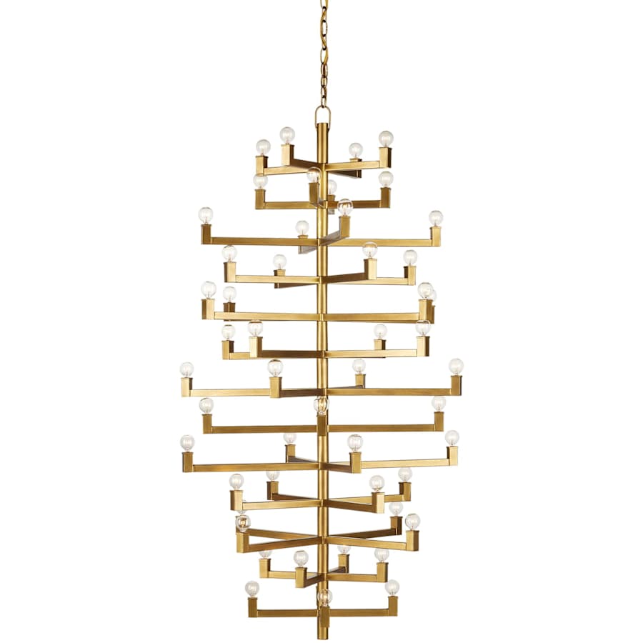 Andre 52 Light 40" Wide Wrought Iron Abstract Chandelier