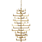 Andre 52 Light 40" Wide Wrought Iron Abstract Chandelier
