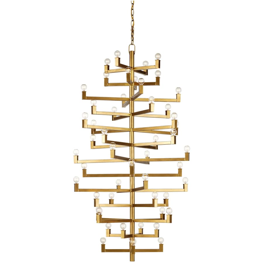 Andre 52 Light 40" Wide Wrought Iron Abstract Chandelier
