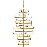 Andre 52 Light 40" Wide Wrought Iron Abstract Chandelier