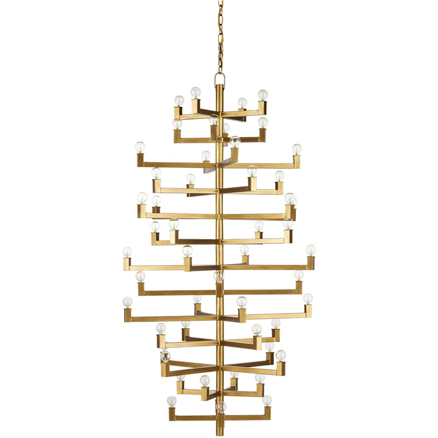 Andre 52 Light 40" Wide Wrought Iron Abstract Chandelier