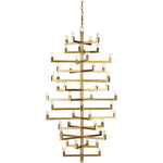 Andre 52 Light 40" Wide Wrought Iron Abstract Chandelier