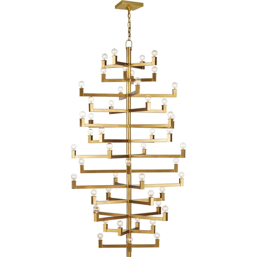 Andre 52 Light 40" Wide Wrought Iron Abstract Chandelier