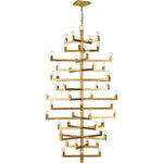 Andre 52 Light 40" Wide Wrought Iron Abstract Chandelier