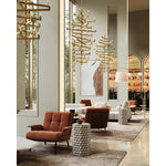 Andre 52 Light 40" Wide Wrought Iron Abstract Chandelier