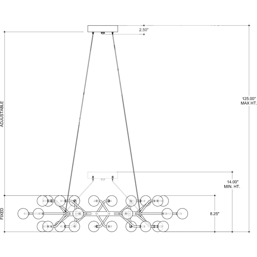 30 Light 40" Wide Ring Chandelier