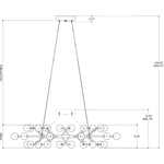 30 Light 40" Wide Ring Chandelier