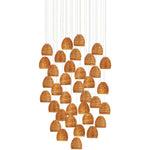 Beehive 36 Light 37" Wide Wood Multi Light Pendant
