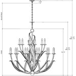 Menefee 18 Light 50" Wide Taper Candle Style Chandelier