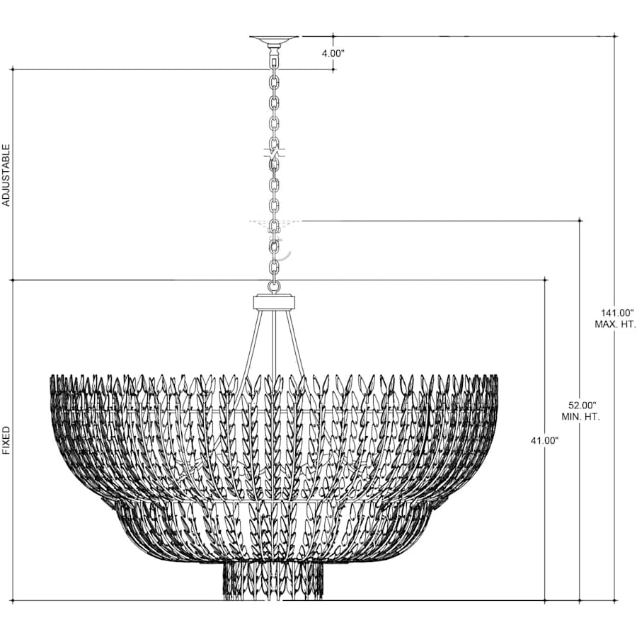 Magnum Opus 12 Light 56" Wide Waterfall Chandelier