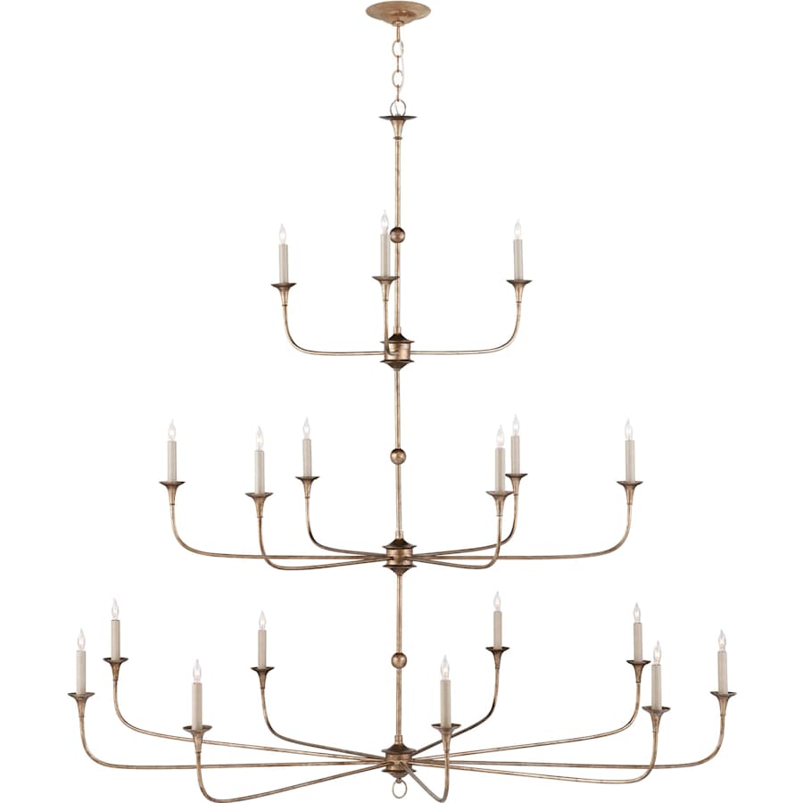 Nottaway 18 Light 60" Wide Wrought Iron Candle Style Chandelier