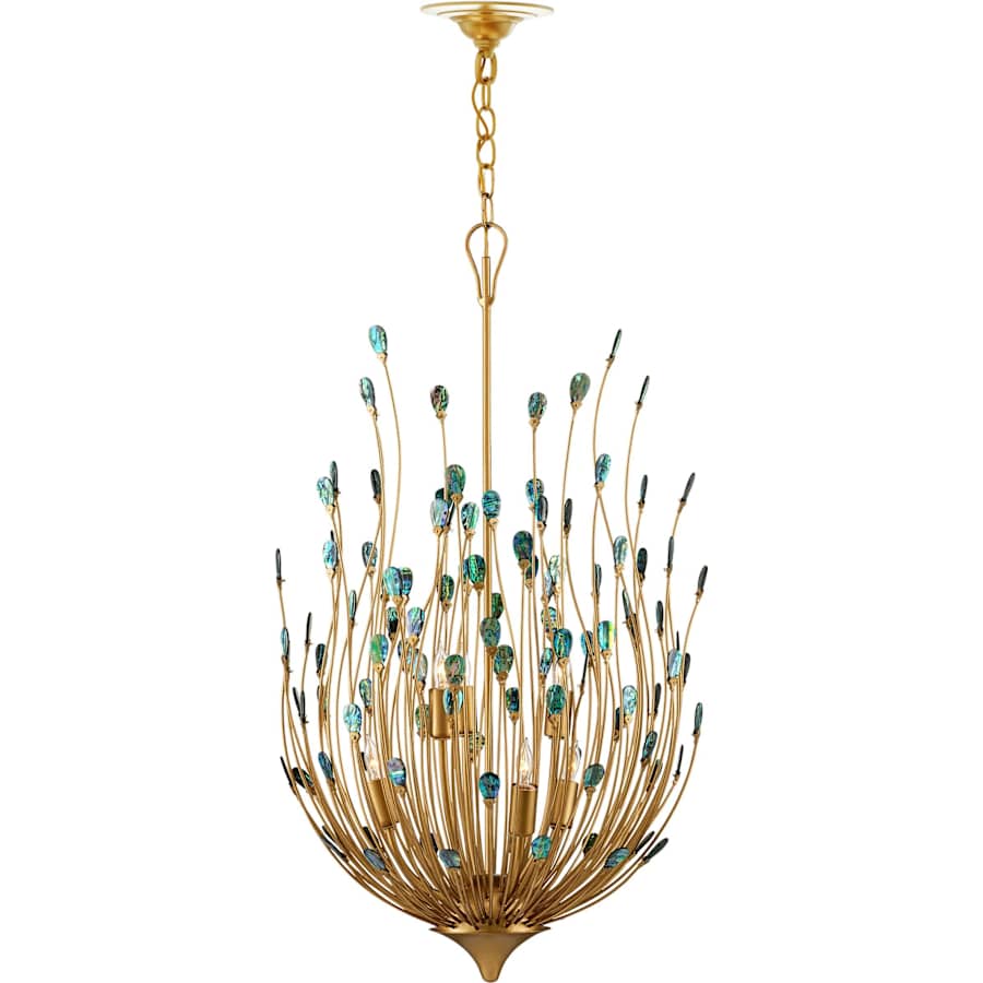 Delphos 6 Light 20" Wide Wrought Iron Pendant