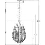 Delphos 6 Light 20" Wide Wrought Iron Pendant