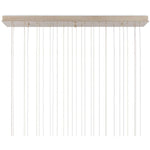 Virtu 30 Light 54" Wide Wrought Iron Linear Pendant with Clamrose Shell Shades