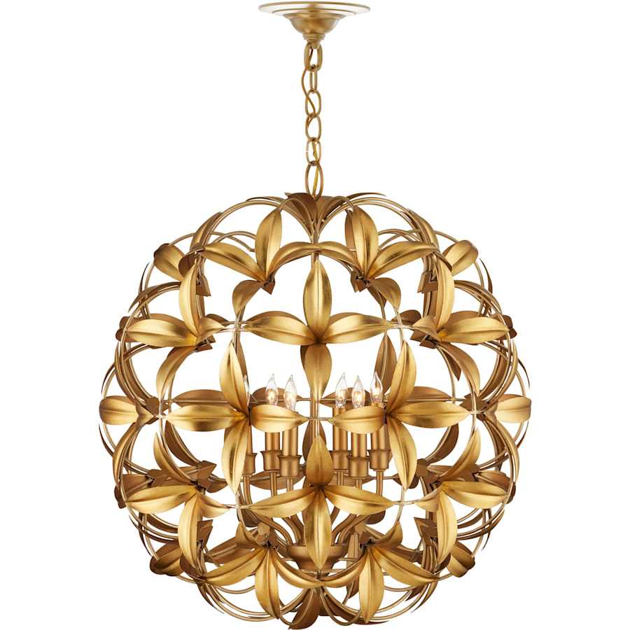 Helenium 6 Light 24" Wide Wrought Iron Pendant