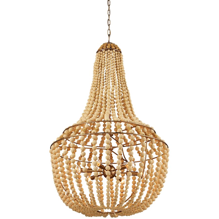 Penelope 6 Light 27" Wide Beaded Empire Chandelier