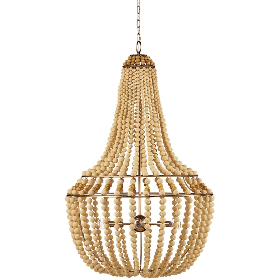 Penelope 6 Light 27" Wide Beaded Empire Chandelier