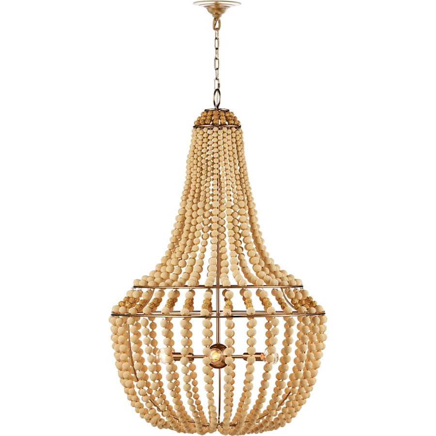 Penelope 6 Light 27" Wide Beaded Empire Chandelier