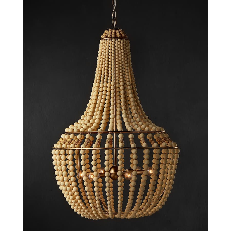 Penelope 6 Light 27" Wide Beaded Empire Chandelier