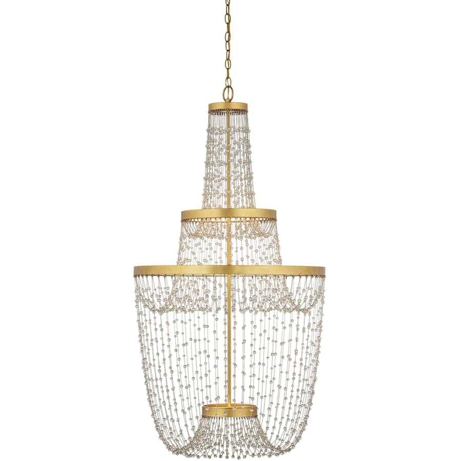 Mademoiselle 28" Wide Beaded Empire Chandelier