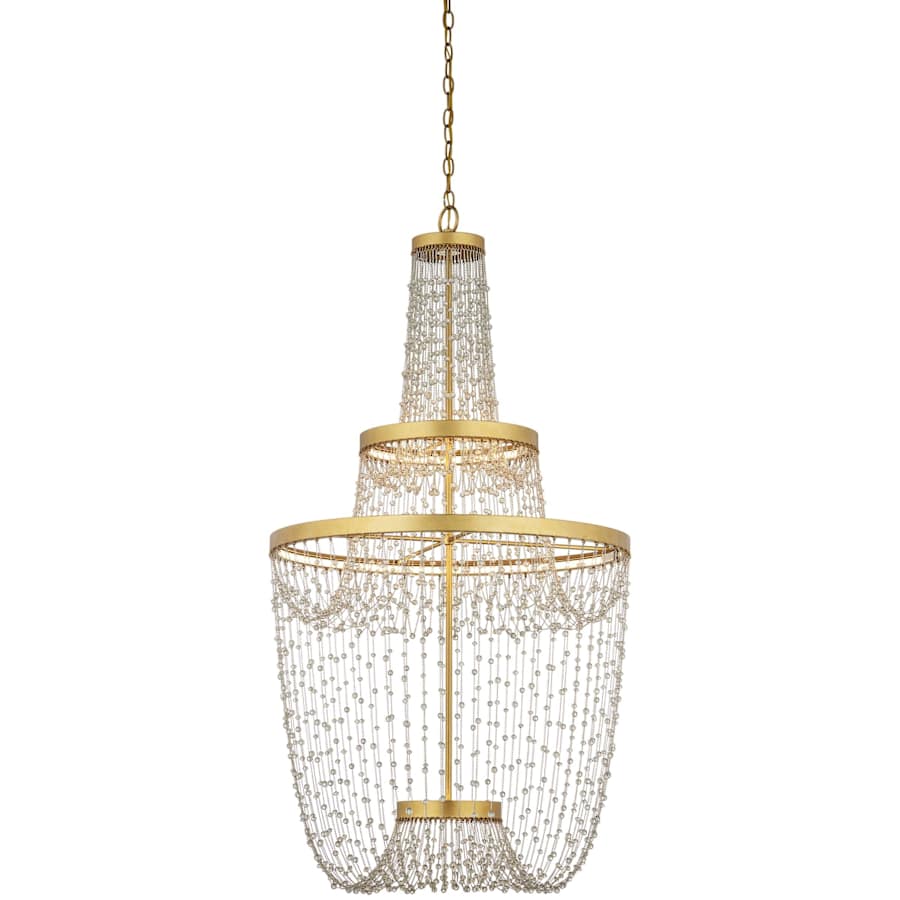 Mademoiselle 28" Wide Beaded Empire Chandelier
