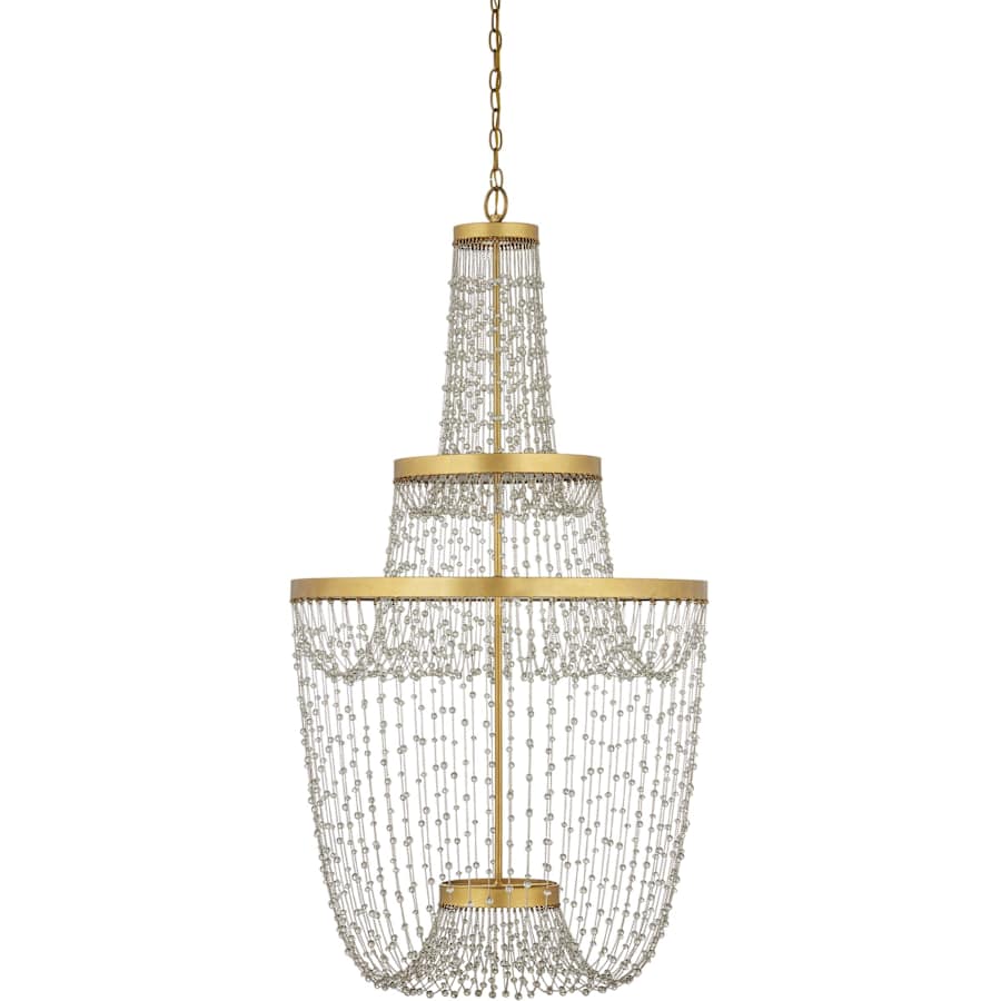 Mademoiselle 28" Wide Beaded Empire Chandelier