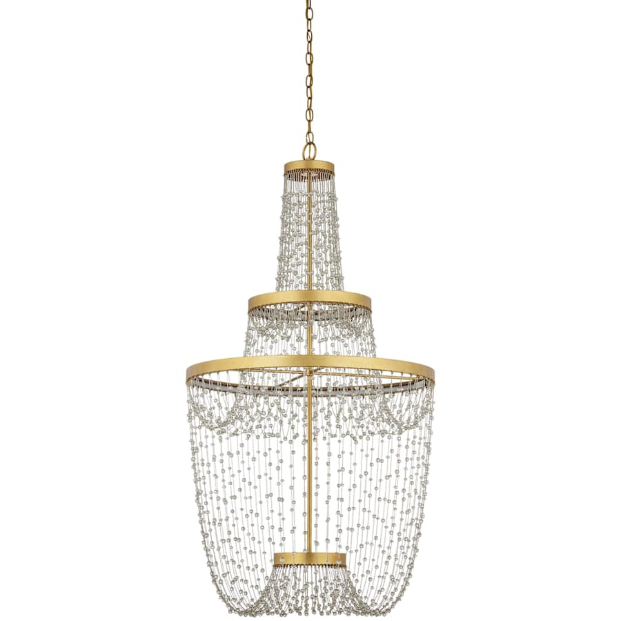 Mademoiselle 28" Wide Beaded Empire Chandelier