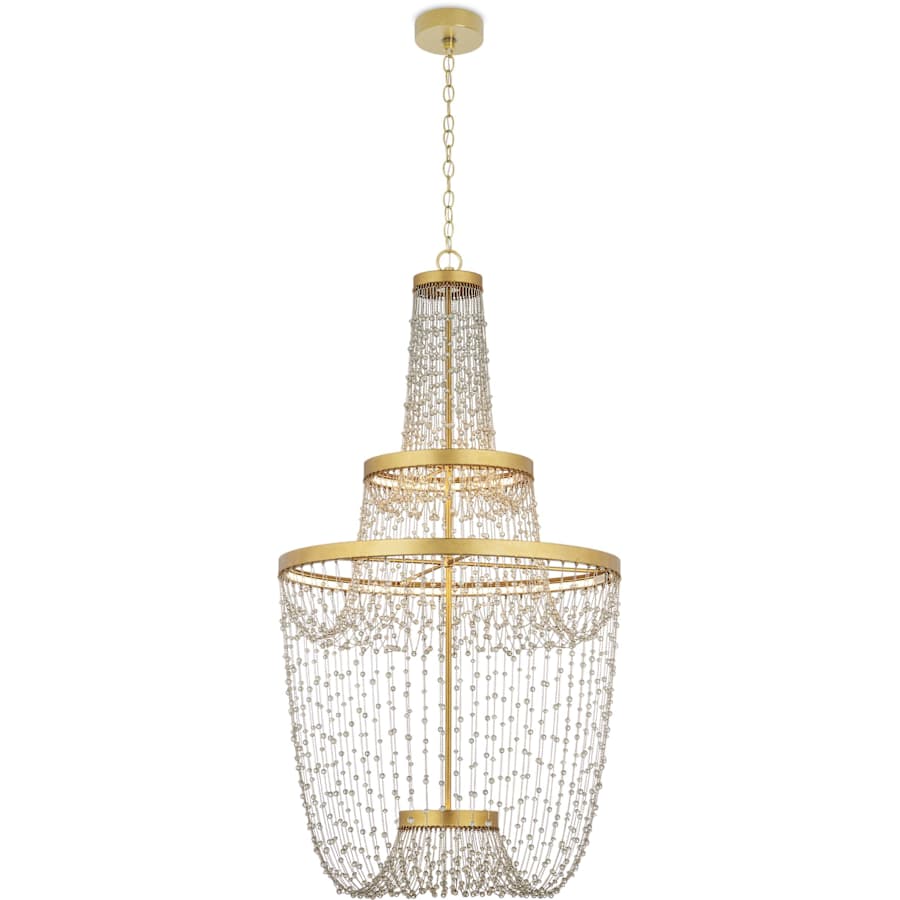 Mademoiselle 28" Wide Beaded Empire Chandelier