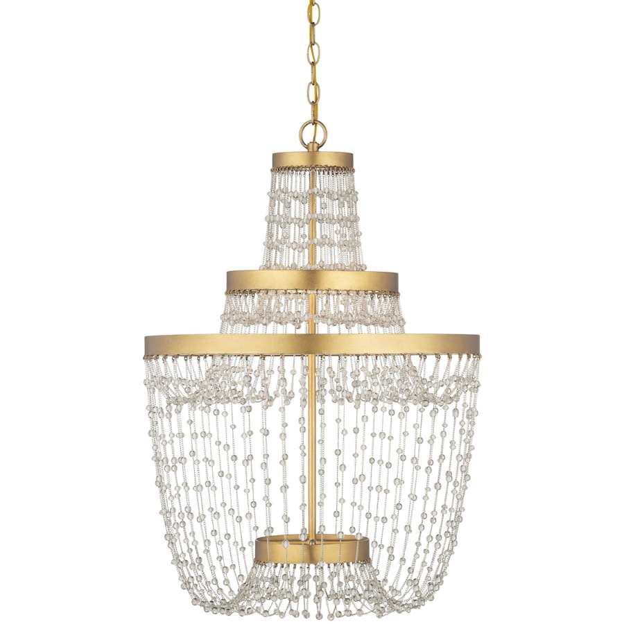 Mademoiselle 22" Wide Beaded Empire Chandelier