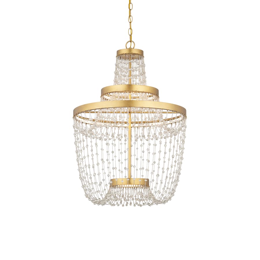 Mademoiselle 22" Wide Beaded Empire Chandelier