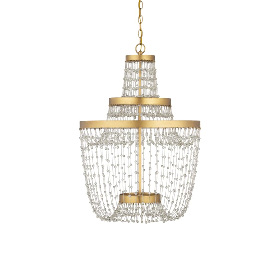 Mademoiselle 22" Wide Beaded Empire Chandelier