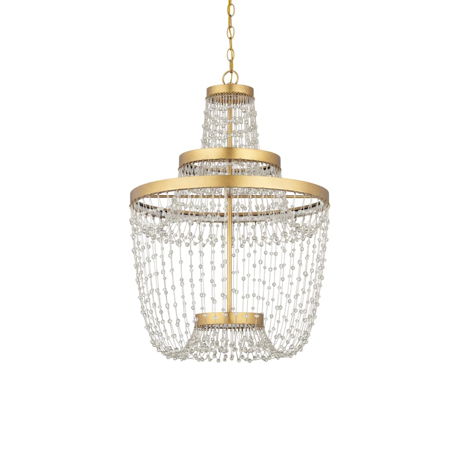 Mademoiselle 22" Wide Beaded Empire Chandelier