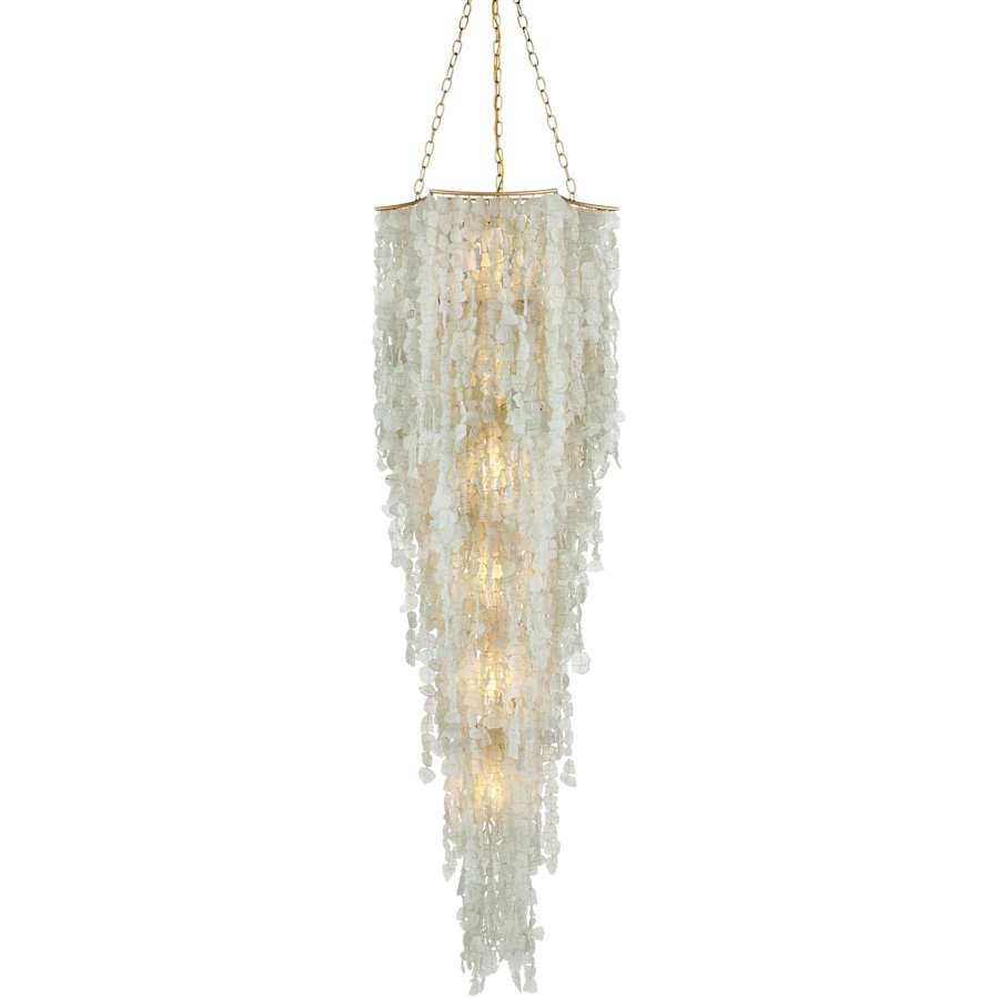 Verre de Mer 6 Light 24" Wide Wrought Iron Chandelier