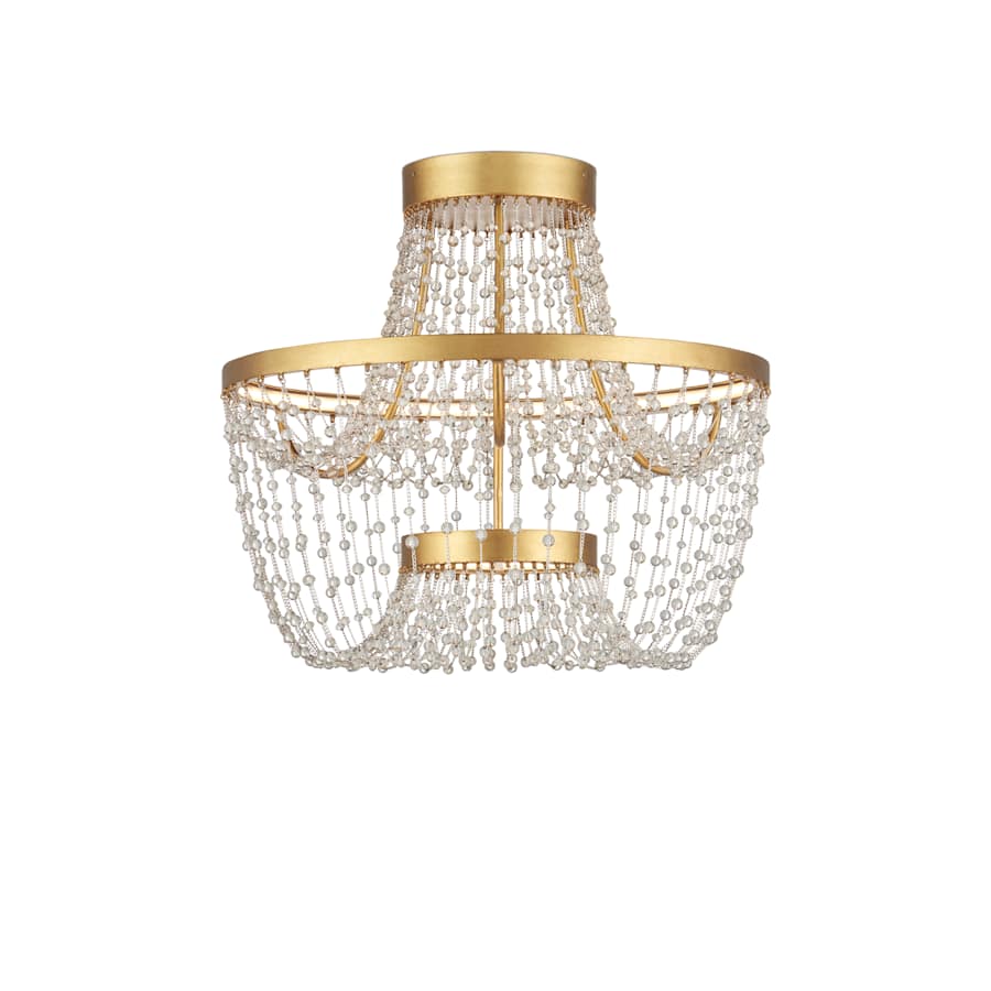 Mademoiselle 22" Wide Semi-Flush Ceiling Fixture