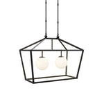 Denison 2 Light 36" Wide Outdoor Wrought Iron Pendant