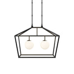 Denison 2 Light 36" Wide Outdoor Wrought Iron Pendant