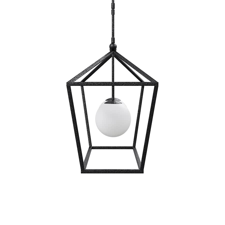 Denison 2 Light 36" Wide Outdoor Wrought Iron Pendant