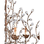 Crystal Bud Chandelier, Large with Customizable Shades