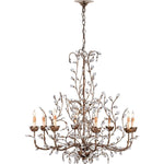 Crystal Bud Chandelier, Large with Customizable Shades