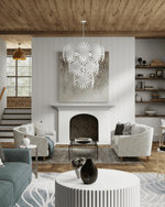 Bismarkia Large White Chandelier