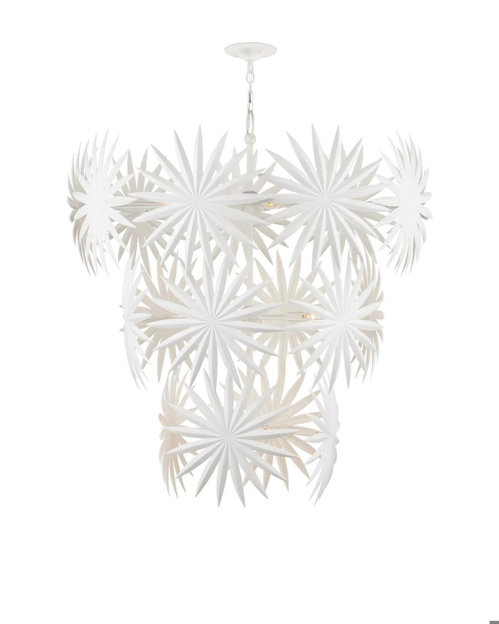 Bismarkia Large White Chandelier