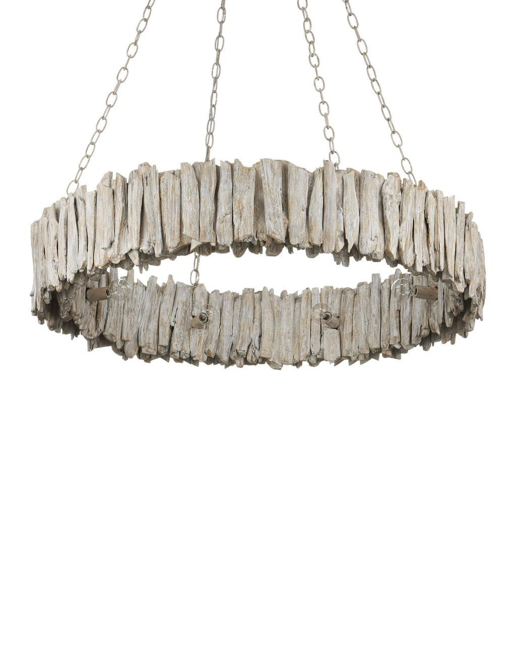 Driftwood Whitewash Ring Chandelier
